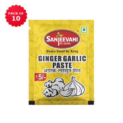 Sanjeevani Ke Sang Ginger Garlic Paste (20g) (Pack of 10)