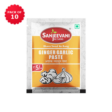 Sanjeevani Ke Sang Ginger Garlic Paste (20g) (Pack of 10)